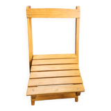 Children's folding chair made of wood.