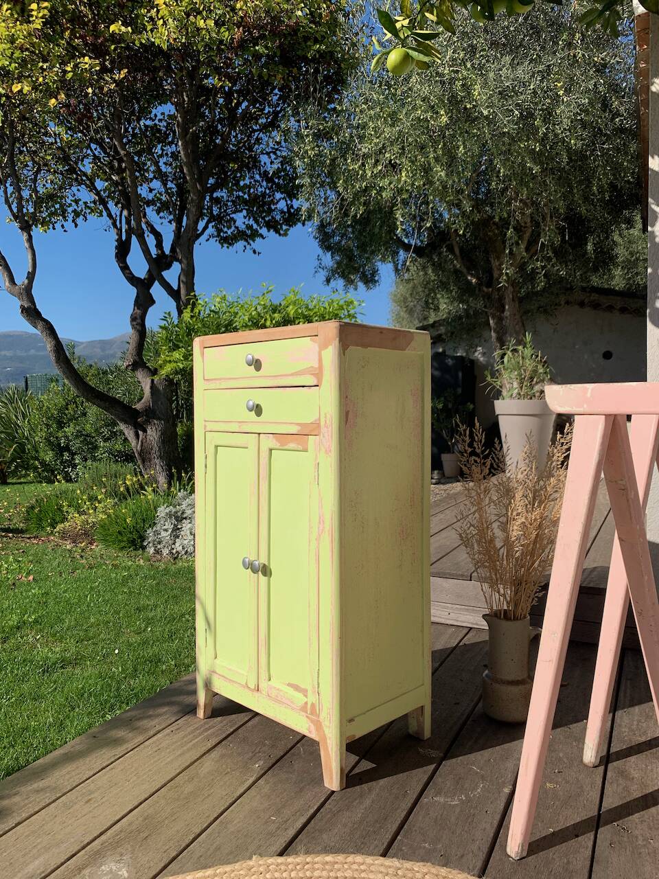 Parisian buffet in patinated wood