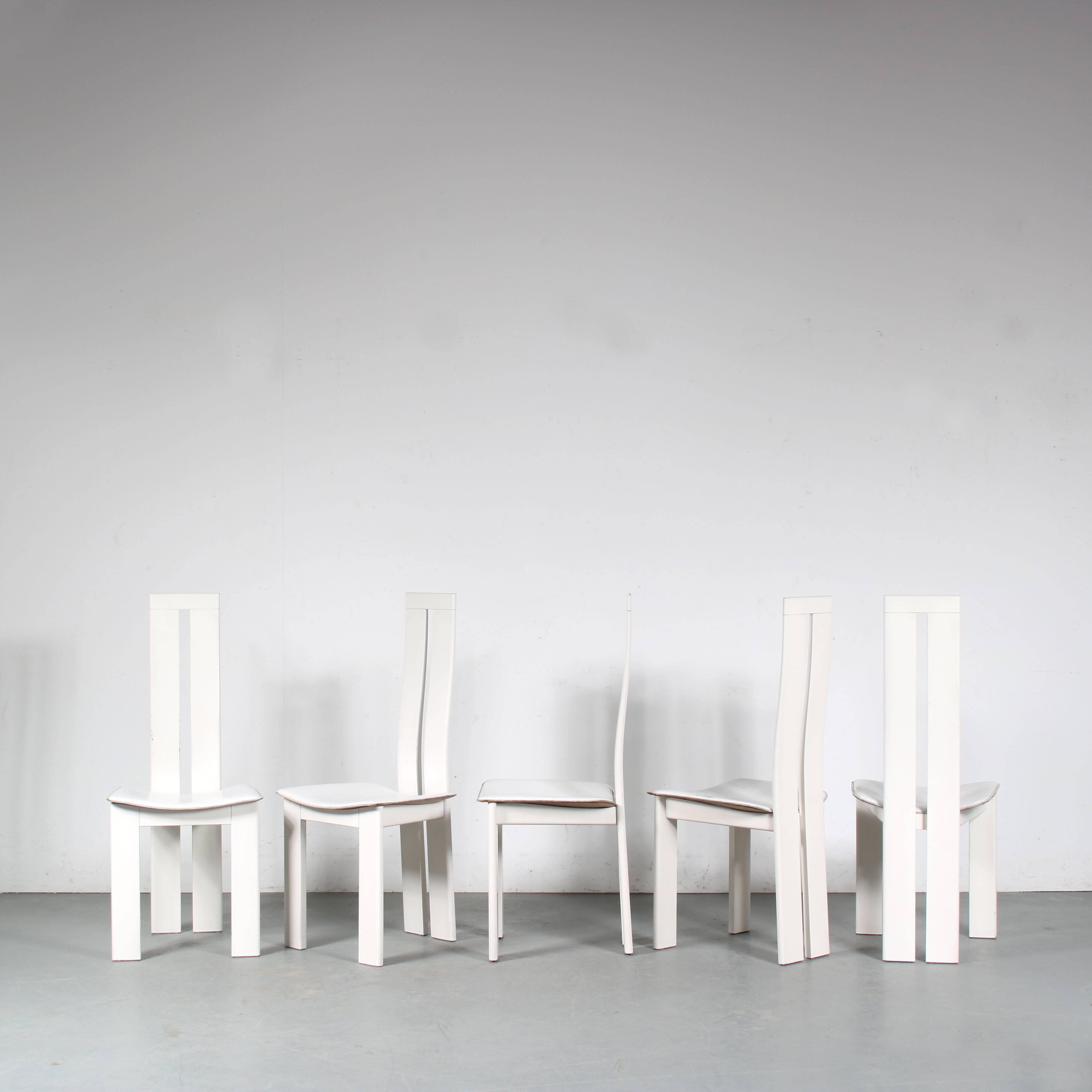 1980s Dining chairs by Pietro Costantini for Ello, Italy
