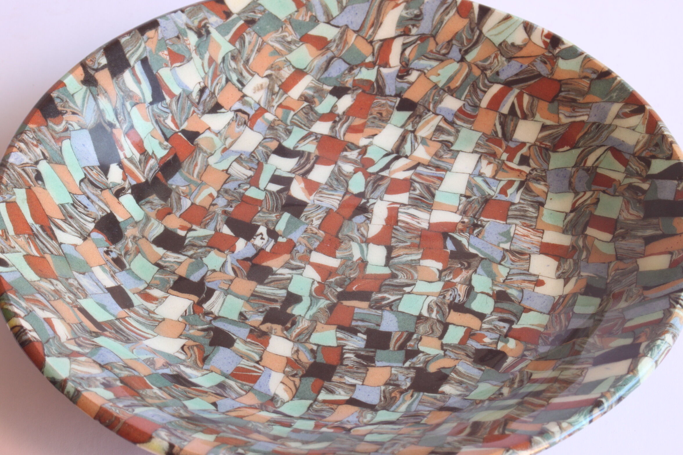 Neriage mosaic tea set by Jean Gerbino, Vallauris.