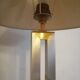 Modernist lamp. Brushed steel and brass.