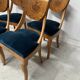 Set of four 20th-century Charles X style maple wood chairs