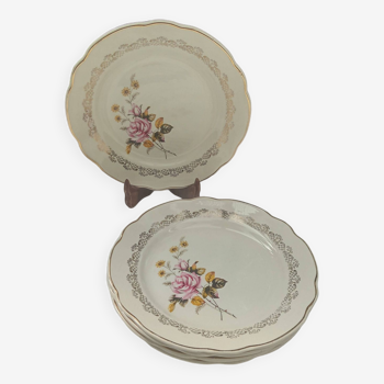 6 assiettes plates Sarreguemines