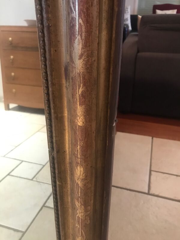 Miroir louis Philippe à la feuille d’or