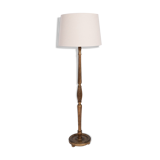 Gilded turned wood floor lamp, 1930s