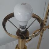 Brass desk globe lamp