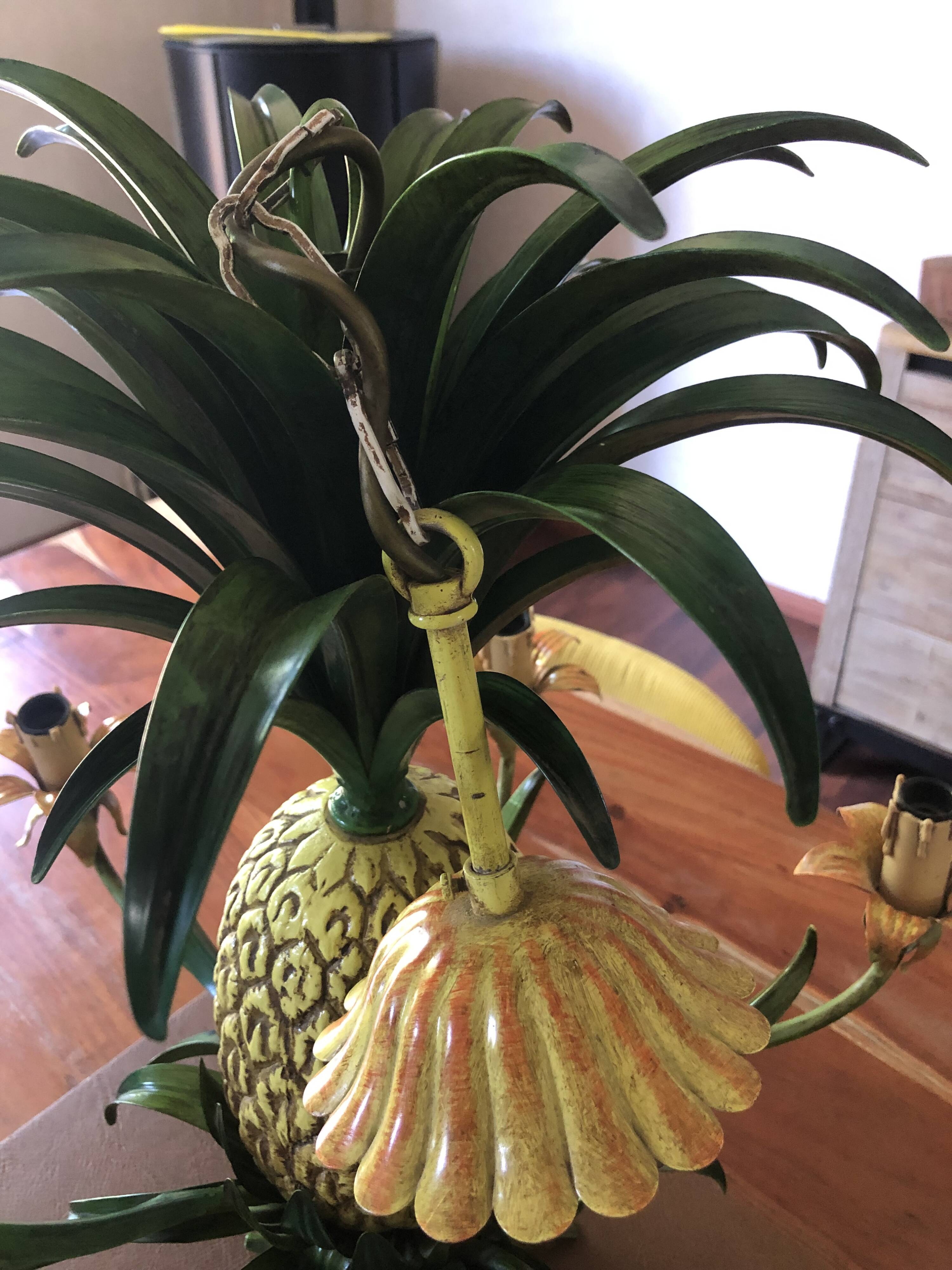 Vintage 1950s pineapple chandelier by Maison Charles.