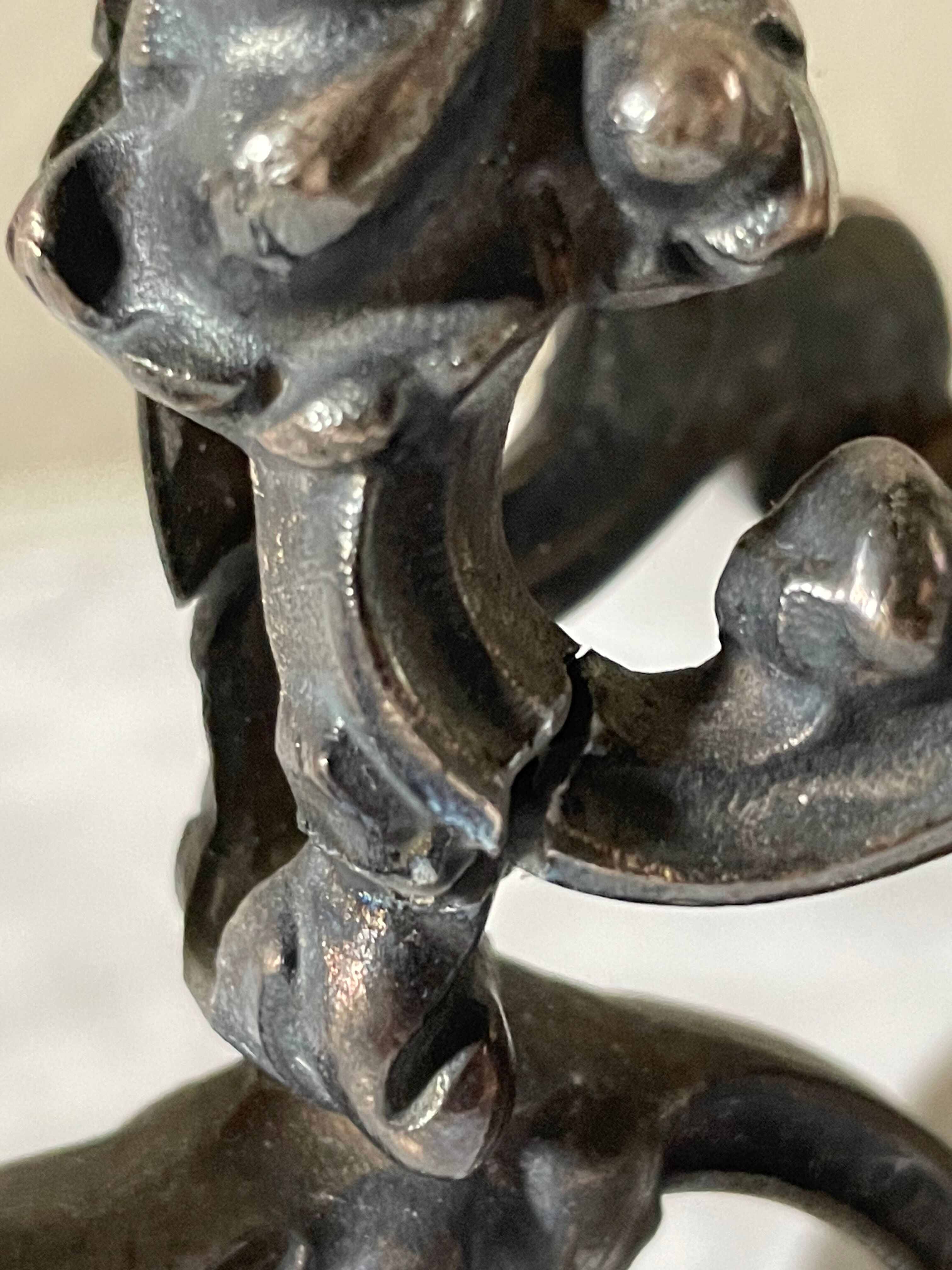 Silver metal planter