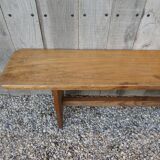 Wide solid wooden bench