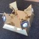 Vintage brass ceiling light OMI – Space Age design from the 1970s