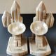Mexican Bookends in Sombrero/Dozing Against Cactus. Made of onyx.