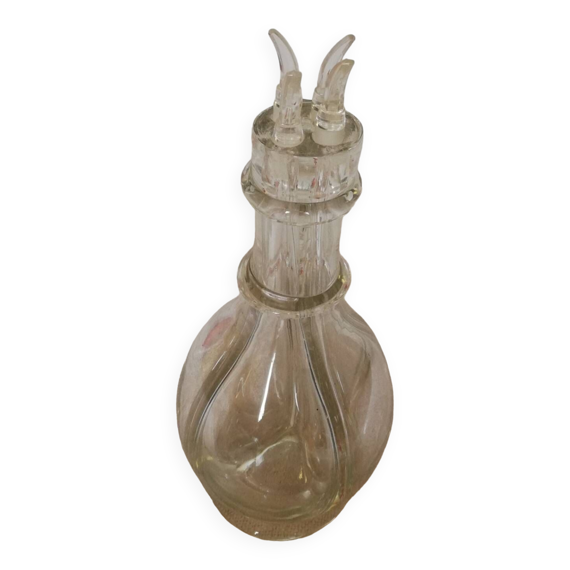 Vintage carafe with 4 compartments for liqueurs