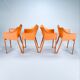 Ensemble de 4 chaises Dr. No par Philippe Starck pour Kartell, années 1990