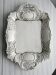 Decorative tray in sculpted white ceramic