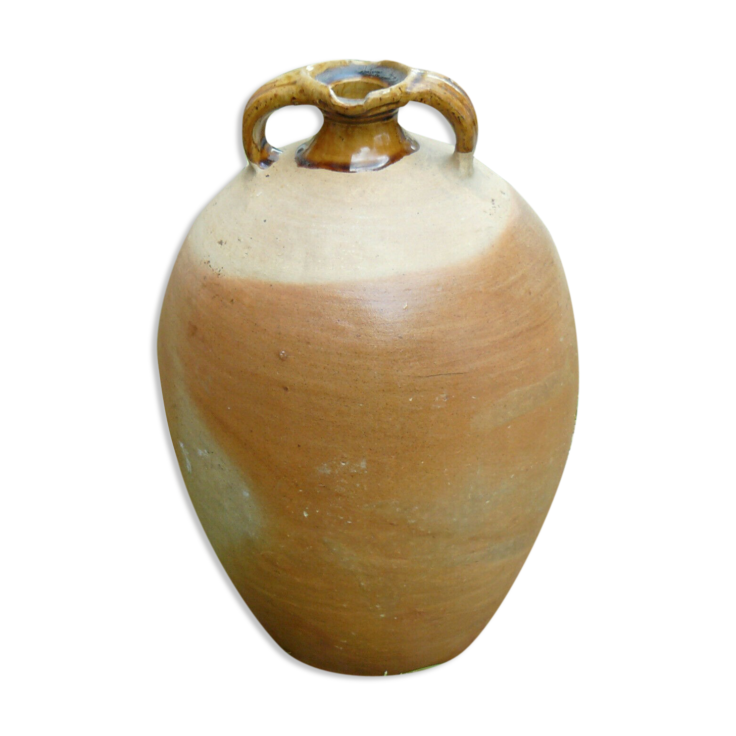 Ovoid jug sandstone of beauvaisis pottery folk art