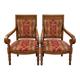 Pair of walnut armchairs – Restoration/Charles X period – 19th century