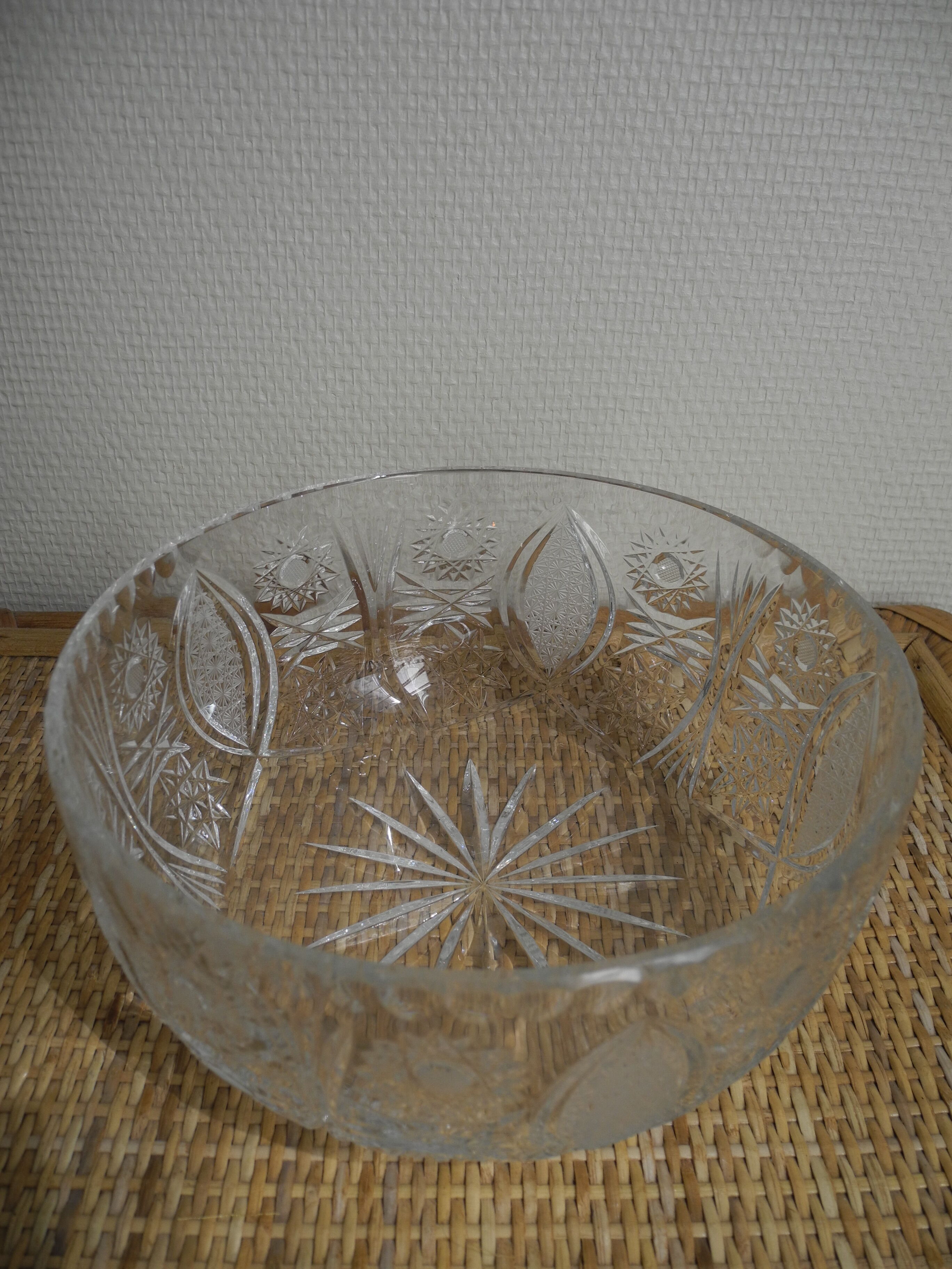 Antique vintage crystal dish