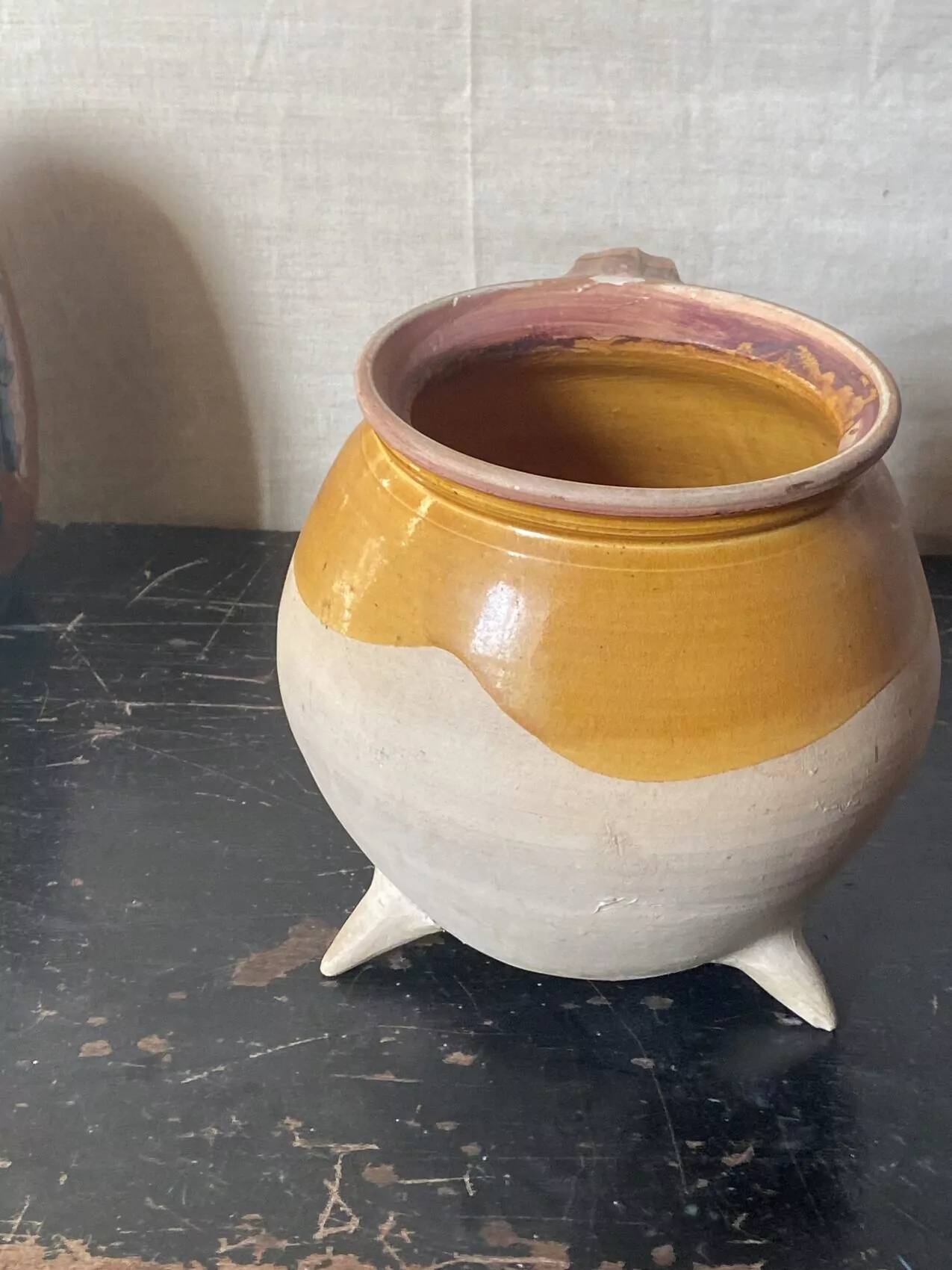 Cruche provençale en terre cuite vernissée, XXème siècle