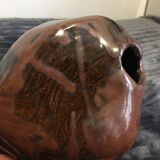 Vase ball enamelled pottery of artist's signature terminal