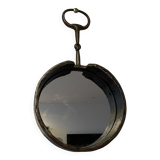 Brutalist wrought iron mirror.