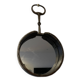 Miroir brutaliste en fer forgé