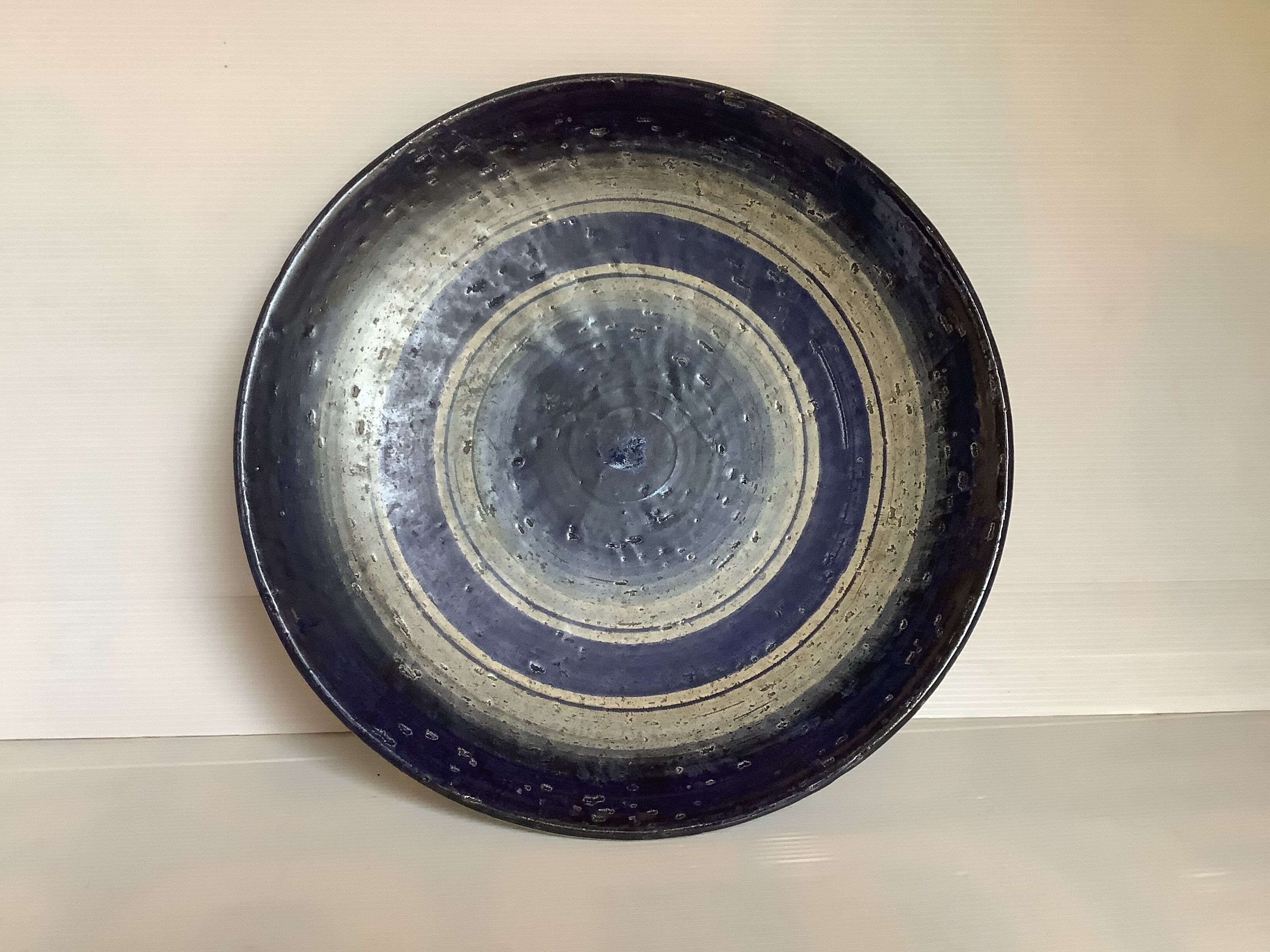 Blue cobalt ceramic dish arol norway