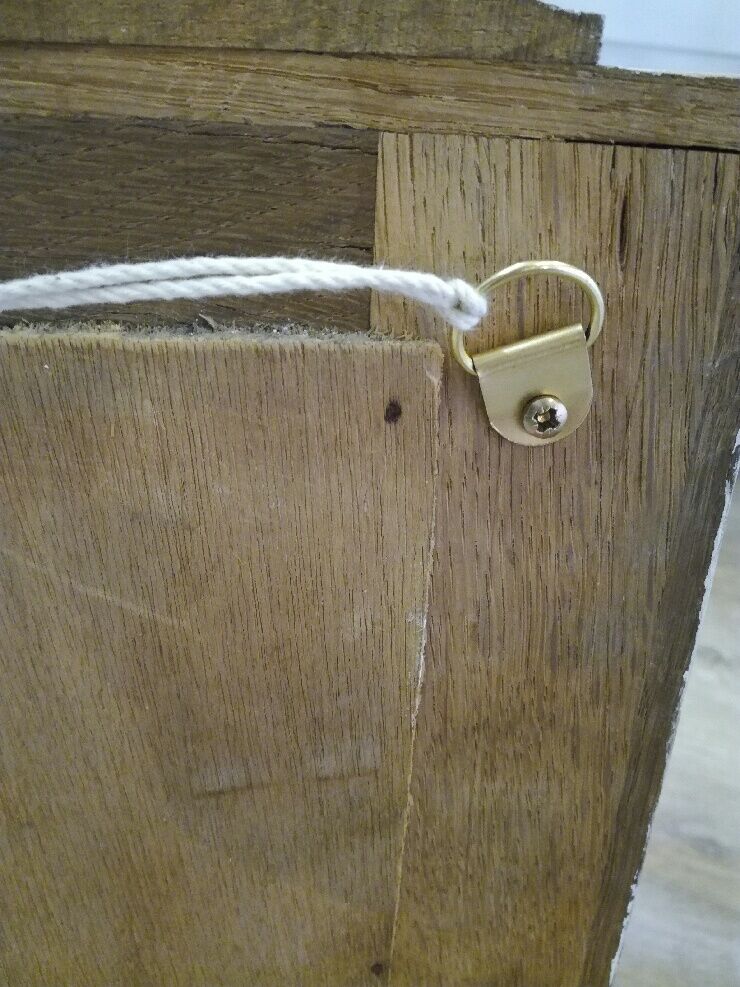 White wooden mirror 75x51cm