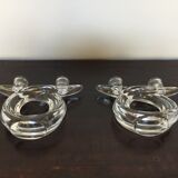 Pair of Art Deco Cristallerie de Vannes candlesticks