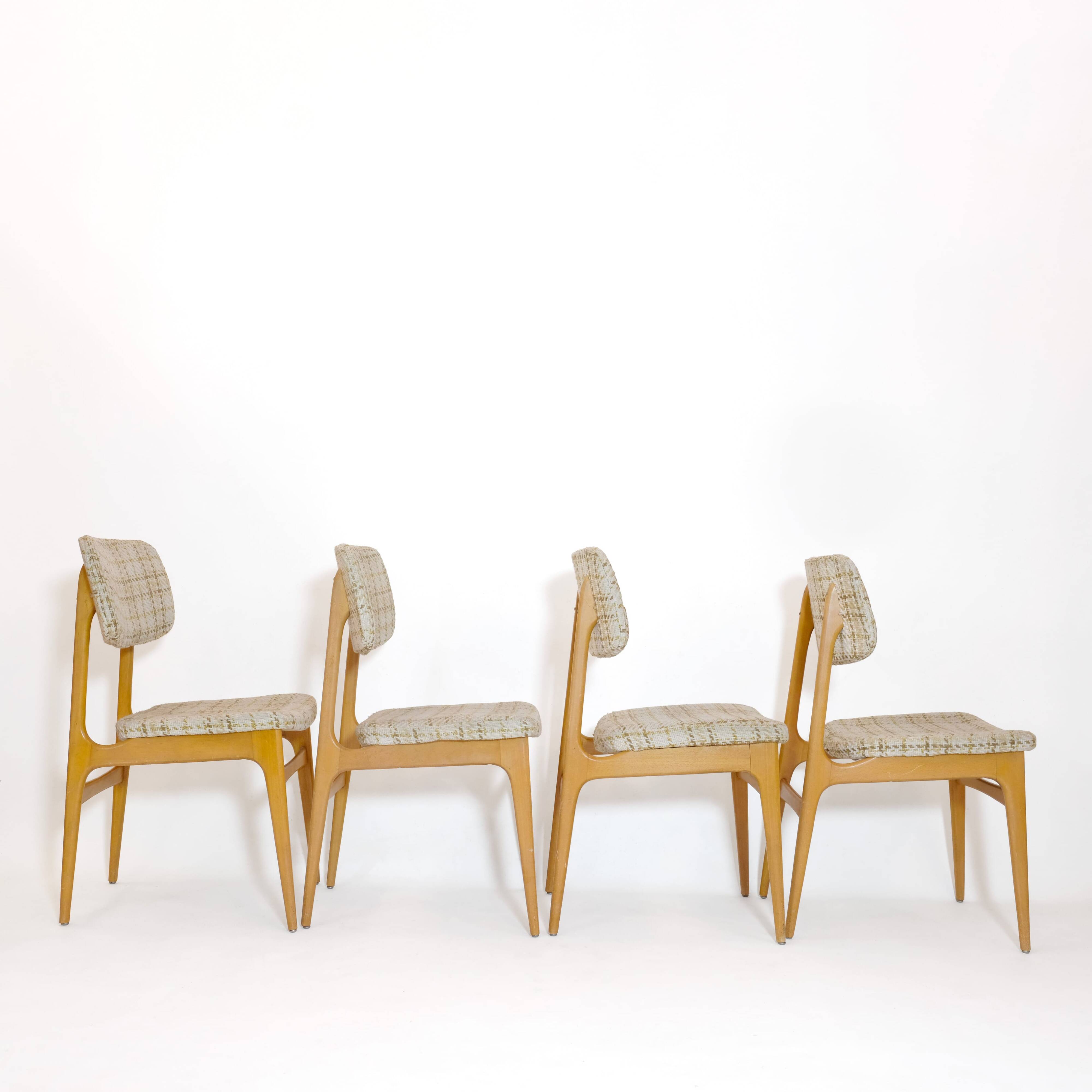 Manufrance, set of 4 chairs from the 60s.