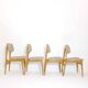 Manufrance, ensemble de 4 chaises des années 60.
