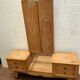Coiffeuse Art Déco a miroir tripthique en placage de bois clair XX siècle