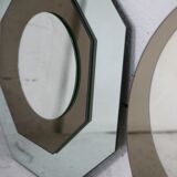Pair of "kinetic" mirrors, France, circa 1970
