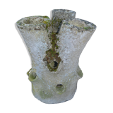 Concrete tree trunk planter