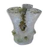 Concrete tree trunk planter