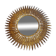 Miroir soleil en métal doré 62cm