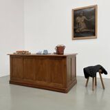 1950s walnut counter or desk