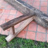 Paire de bancs en bois