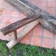 Paire de bancs en bois