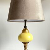 Old ceramic and bronze lamp