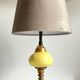 Old ceramic and bronze lamp