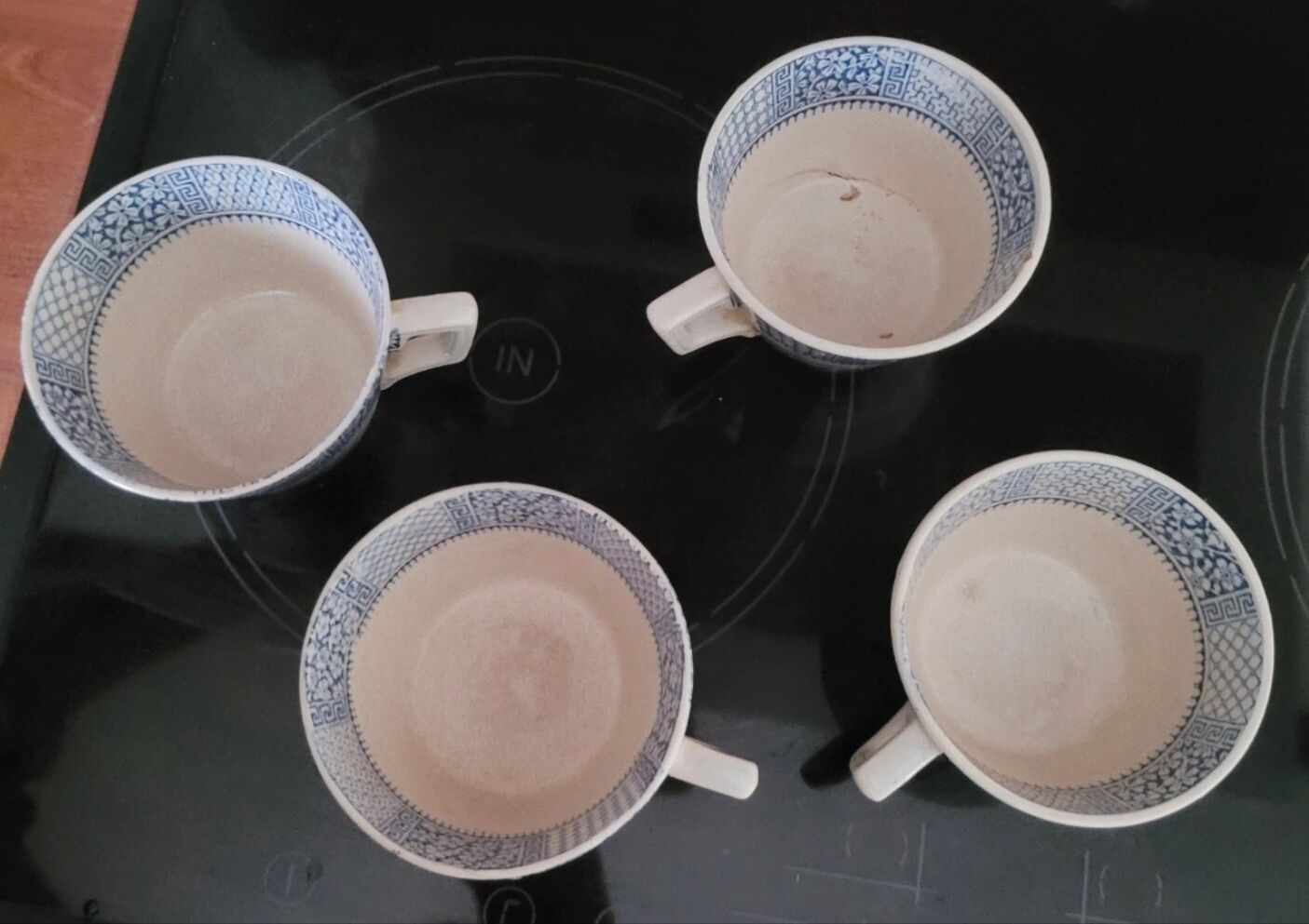 Set of 4 Luneville Lace Cups 1930