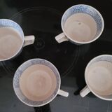 Set of 4 Luneville Lace Cups 1930