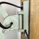 Industrial Black Enamel Scissor Wall Lamp, 1950s