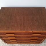 Vintage rattan chest of drawers 4 drawers
