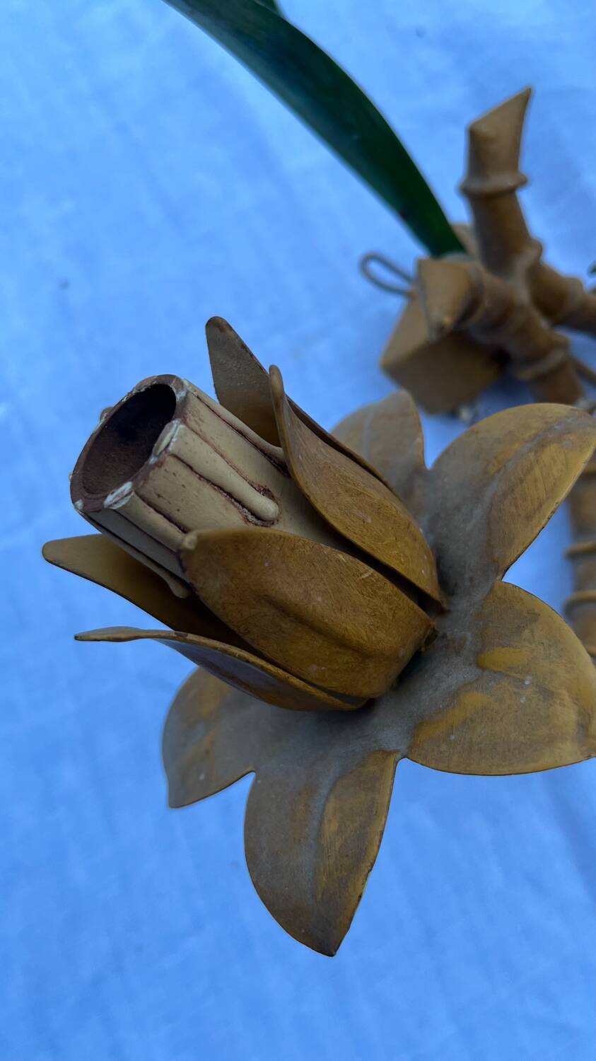 Pair of metal wall lights from the 60s/70s