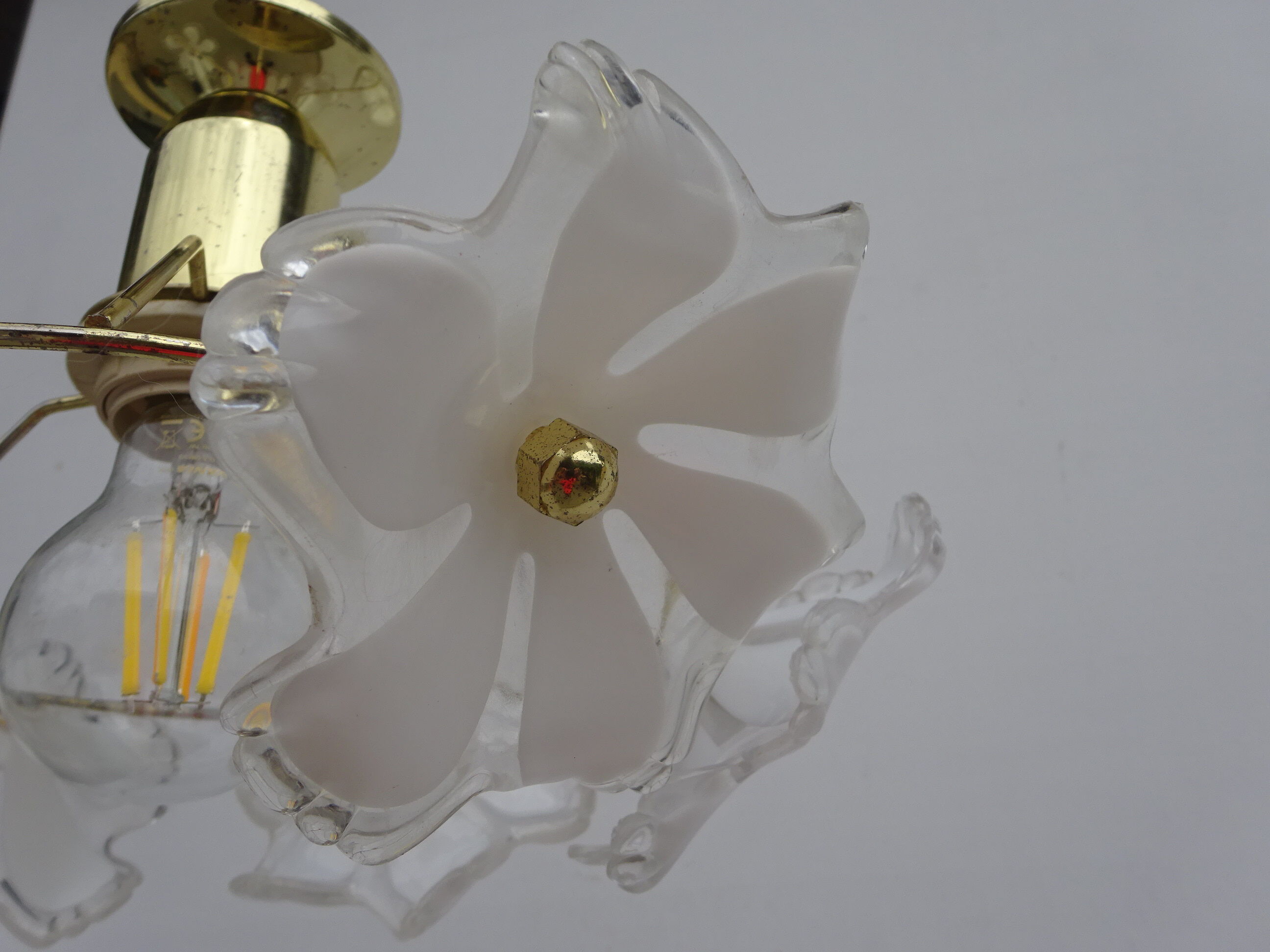 Vintage chandelier from the 70s/80s, 6 flowers