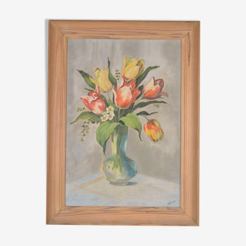 Still life bouquet of tulips