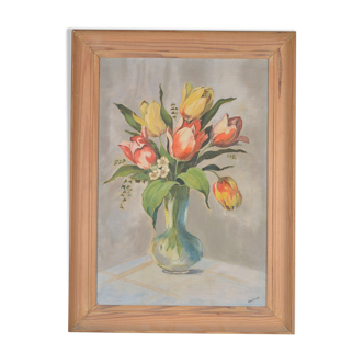 Nature morte bouquet de tulipes