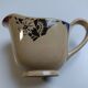 Badonviller art deco beige sauceboat with flowers