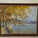 F. Zerboni – Animated Lakeside Landscape – Oil on Panel – Mid 20th Century